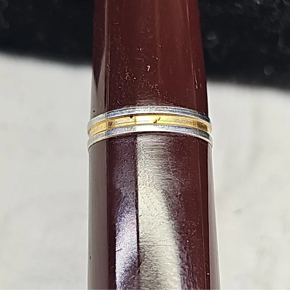 Rare‎ Fountain Pen Parker 51 Vacumatic Blue Diamond in brown Resin & Gold Pl.